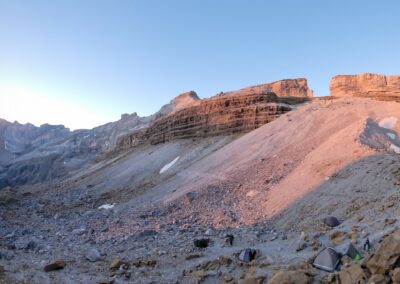 soleil du matin levé de soleil sur la brèche de Roland